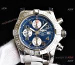 Swiss Grade Replica Breitling Super Avenger II GF 7750 Watch Stainless Steel Blue Face
